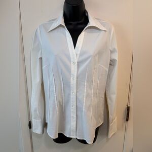 Sandra Ingrish Collared Button Down Top White Size M